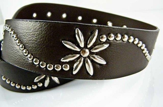 Δερμάτινη ζώνη με πριτσίνια - Image 2