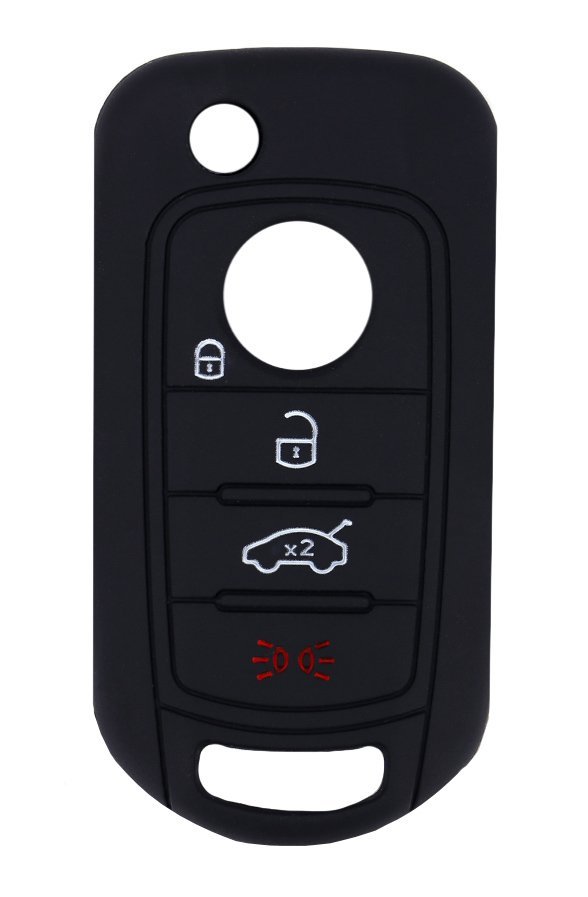 Θήκη κλειδιού για αυτοκίνητα Fiat 1006-06, εύκαμπτη, μαύρη