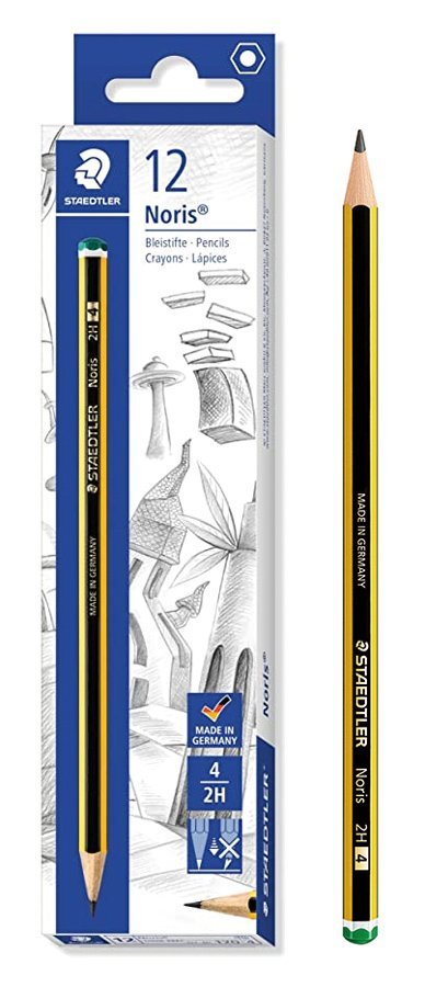 STAEDTLER ξύλινο μολύβι Noris 120-4, εξάγωνο, 2Η4, 12τμχ
