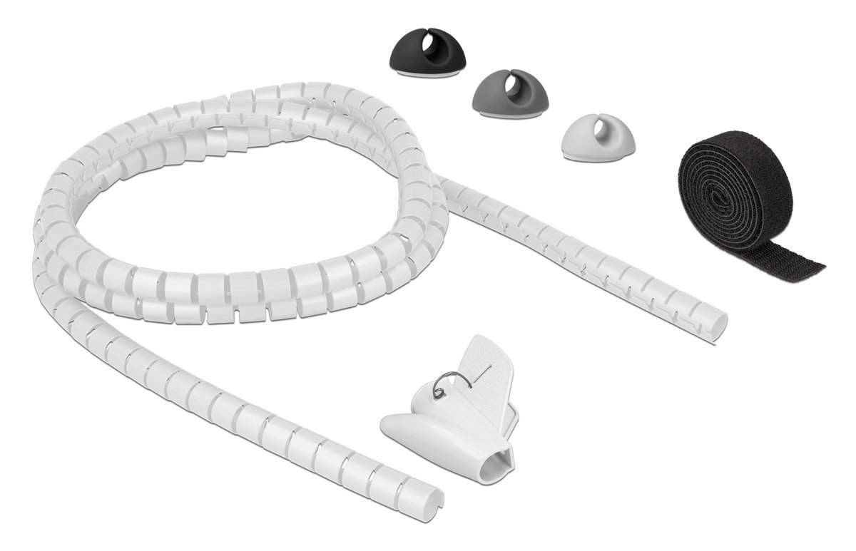 DELOCK σετ δεματικών καλωδίων 18392 με οργανωτές σιλικόνης/πλαστικό δεματικό/ταινία τύπου velcro, 5τμχ