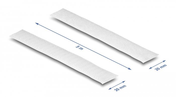 DELOCK ταινία τύπου Velcro 20919, heavy duty, 5mx20mm, λευκή - Image 3