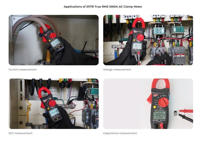 UNI-T ψηφιακή αμπεροτσιμπίδα 2117R, 1000A AC, NCV, True RMS - Image 2