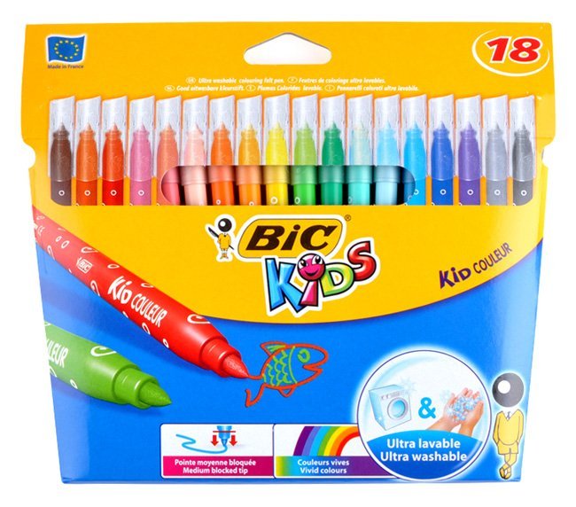 BIC set chromatiston markadoron zografikis KID Couleur, 18tmch Markadoros zografikis 1