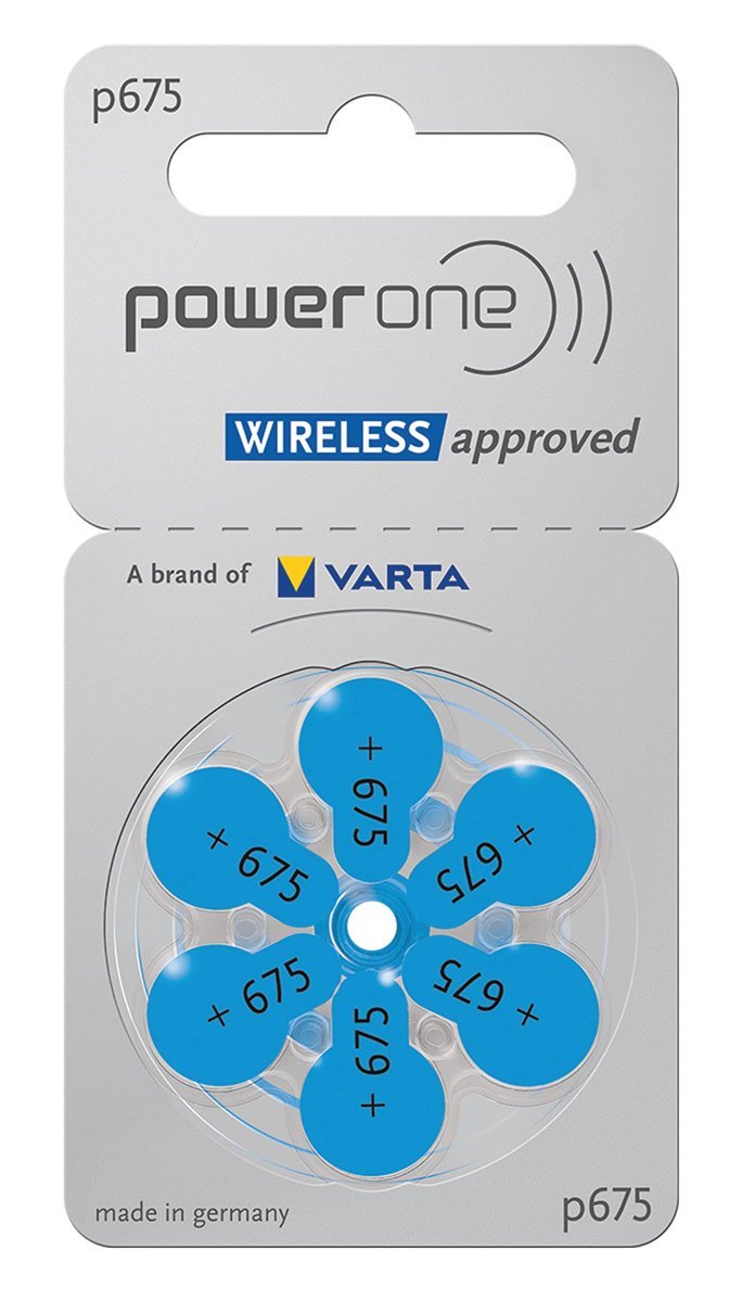 POWER ONE μπαταρίες ακουστικών βαρηκοΐας P675, mercury free, 1.45V, 6τμχ