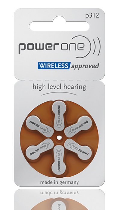 POWER ONE μπαταρίες ακουστικών βαρηκοΐας P312, mercury free, 1.45V, 6τμχ