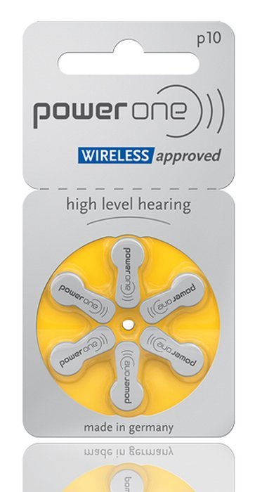 POWER ONE μπαταρίες ακουστικών βαρηκοΐας P10, mercury free, 1.45V, 6τμχ