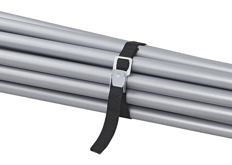 PROPLUS ιμάντες πρόσδεσης 321285 με μεταλλική αγκράφα, 40cm, μαύρο, 4τμχ - Image 2