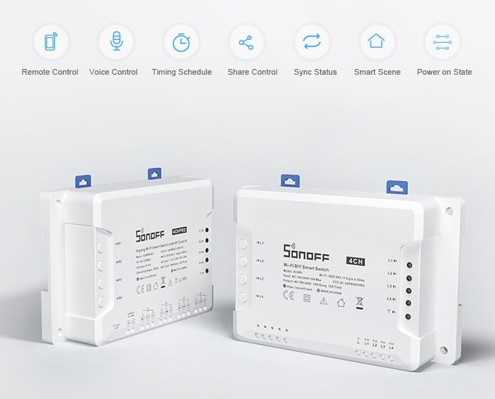 Smart Diakoptis PRO R3, 4 theseon, 40A, RF control, leykos Endiamesos diakoptis