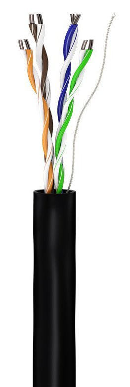 GOOBAY καλώδιο δικτύου 57198, CAT 5e U/UTP, CCA, έως 40m, 100m, μαύρο