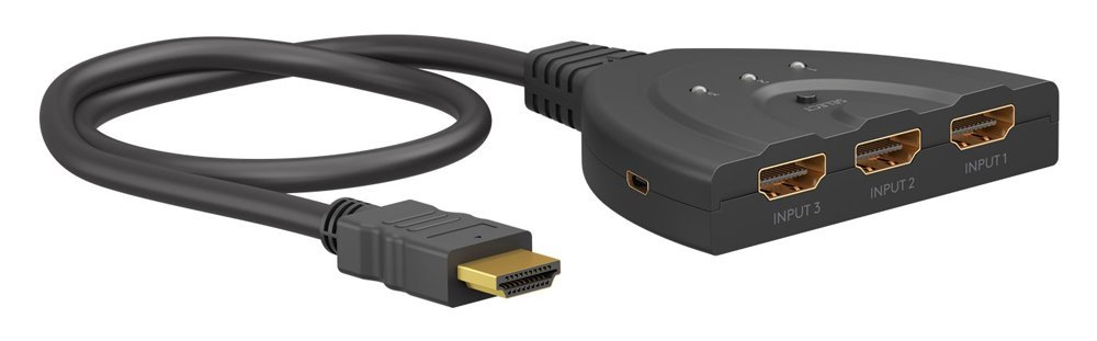 GOOBAY HDMI switch, 3-in σε 1-out, 4K/60Hz, μαύρο