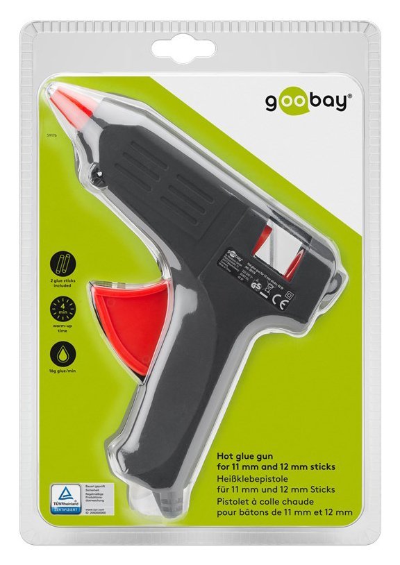 GOOBAY θερμικό πιστόλι σιλικόνης 59176, 20W, 11-12mm, μαύρο - Image 2