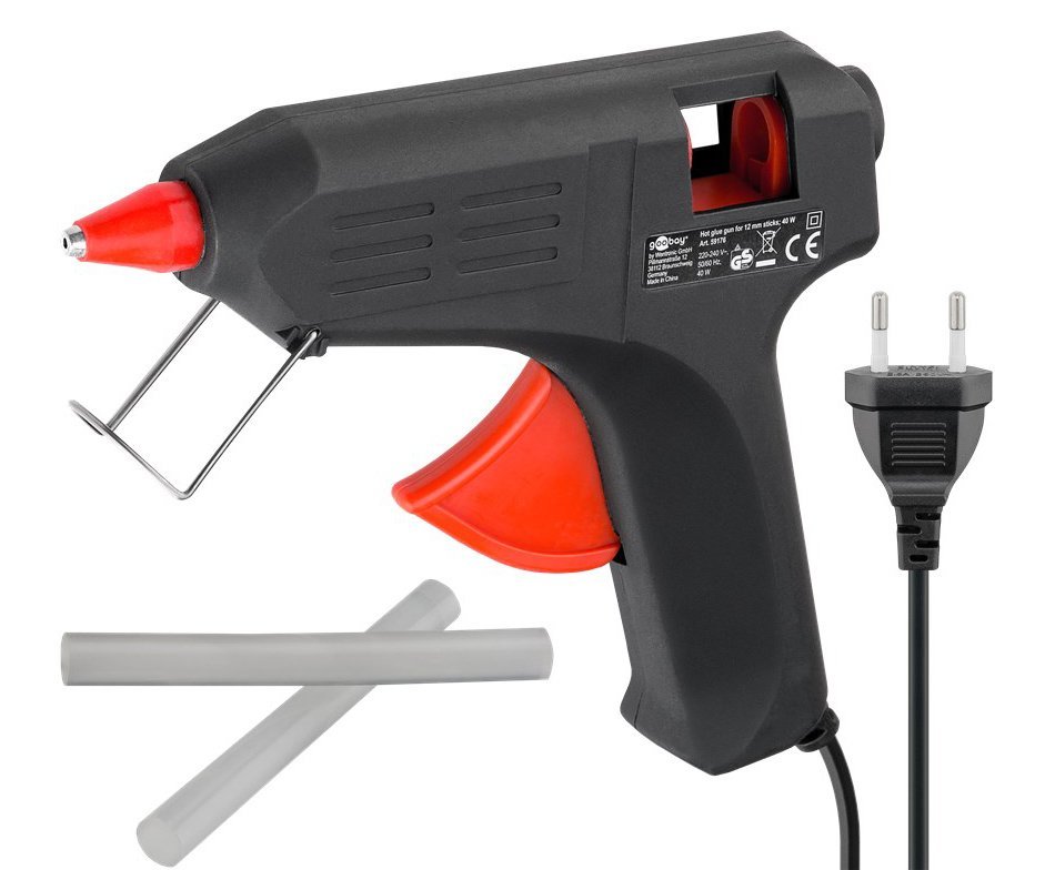 GOOBAY θερμικό πιστόλι σιλικόνης 59176, 20W, 11-12mm, μαύρο