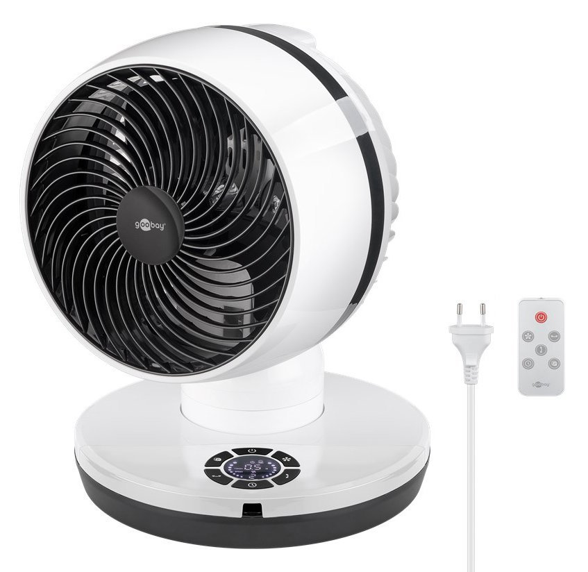 GOOBAY ανεμιστήρας δαπέδου 59515 με χειριστήριο, 23cm, 70W, λευκός