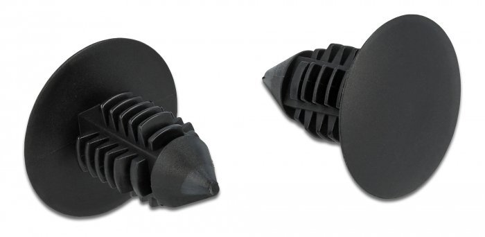 DELOCK Πλαστική τάπα για κάλυψη οπών, 15x14.5mm, μαύρη, 10τμχ - Image 3