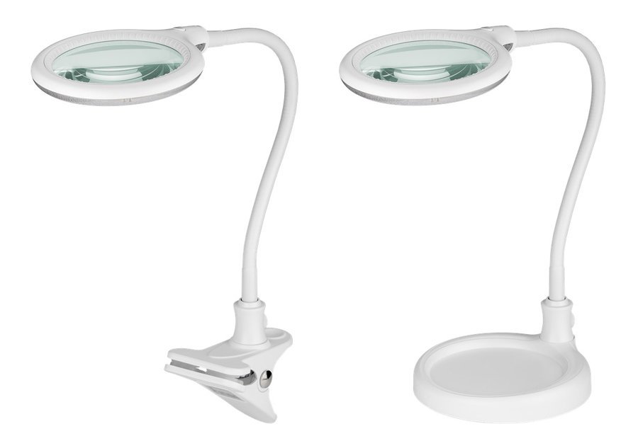 GOOBAY μεγεθυντικός φακός 60359 με κλιπ & βάση, LED, 3 διόπτρες, λευκός - Image 5