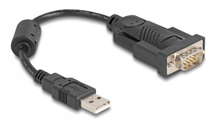 DELOCK αντάπορας USB σε RS-232 61549, 921.6Kbps, 0.25m, μαύρος