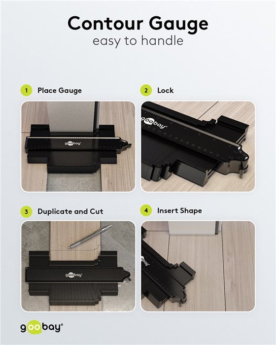 GOOBAY σετ παντογράφοι 61668, κλίμακα σε inch/cm, 130/250mm, 2τμχ - Image 7