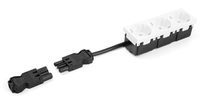 DELOCK σύνδεσμος εγκατάστασης 3-pole 64147, GST 18/3 set, μαύρος - Image 2