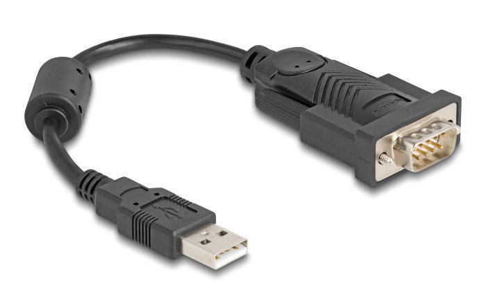 DELOCK αντάπορας USB σε RS-232, 460.8Kbps, 0.25m, μαύρος