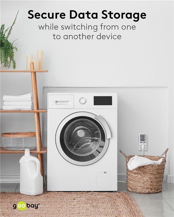 GOOBAY μετρητής κατανάλωσης ρεύματος 64590 με οθόνη, 16A, λευκός - Image 6