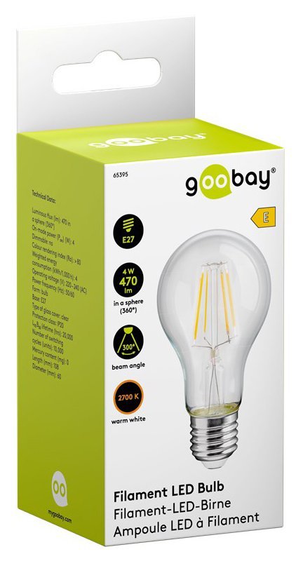 GOOBAY LED λάμπα bulb 65395, E27, Filament, 4W, 2700K, 470lm - Image 3