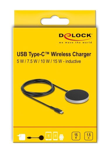 DELOCK ασύρματος φορτιστής 66467, 15W, μαγνητικός, μαύρος - Image 4