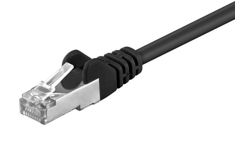 GOOBAY καλώδιο δικτύου 68658, CAT 5e F/UTP, CCA, 100MHz, 2m, μαύρο