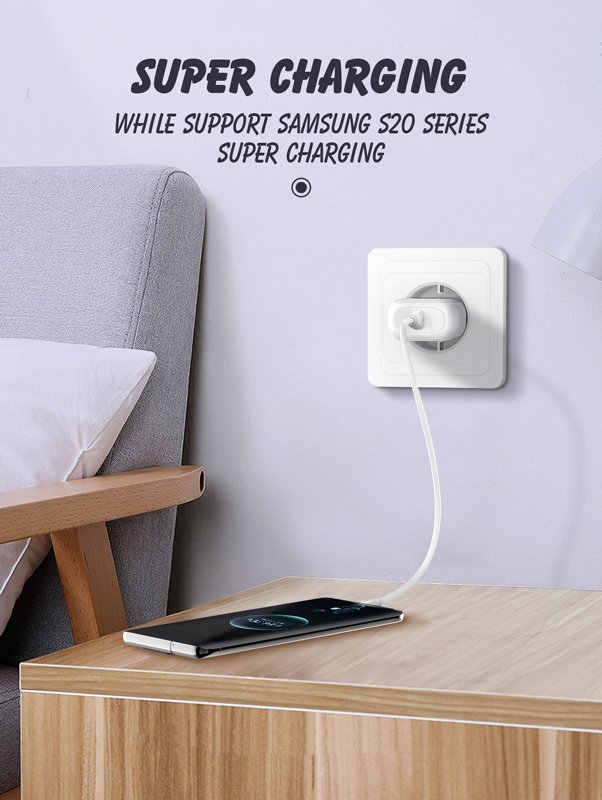 LDNIO φορτιστής τοίχου A1206C με καλώδιο USB-C, 1x USB-C, 27W PD, λευκός - Image 2