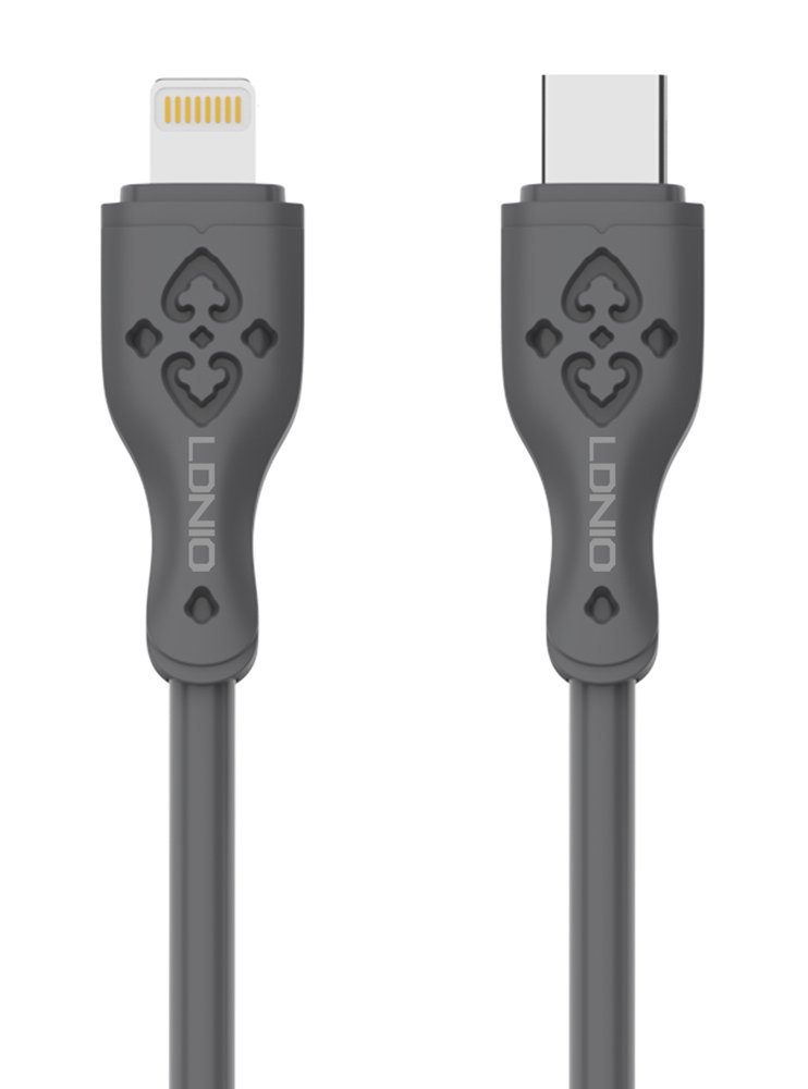 LDNIO καλώδιο Lightning σε USB-C LC811I, 30W PD, 1m, γκρι