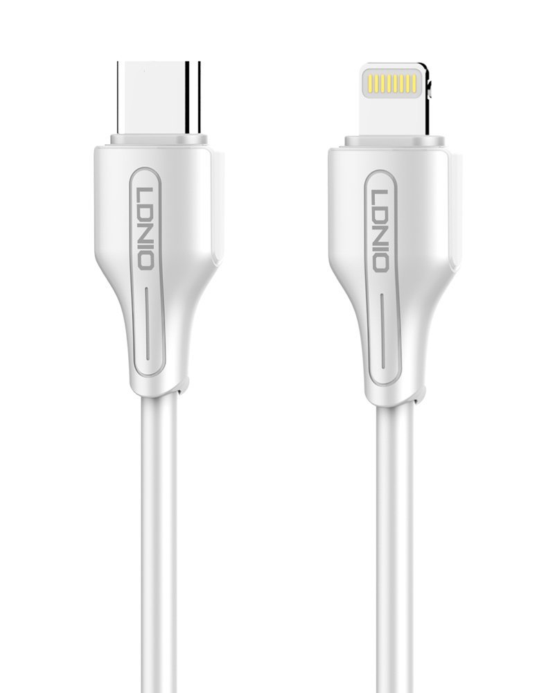 LDNIO καλώδιο Lightning σε USB-C LC121I, 30W PD, 1m, λευκό