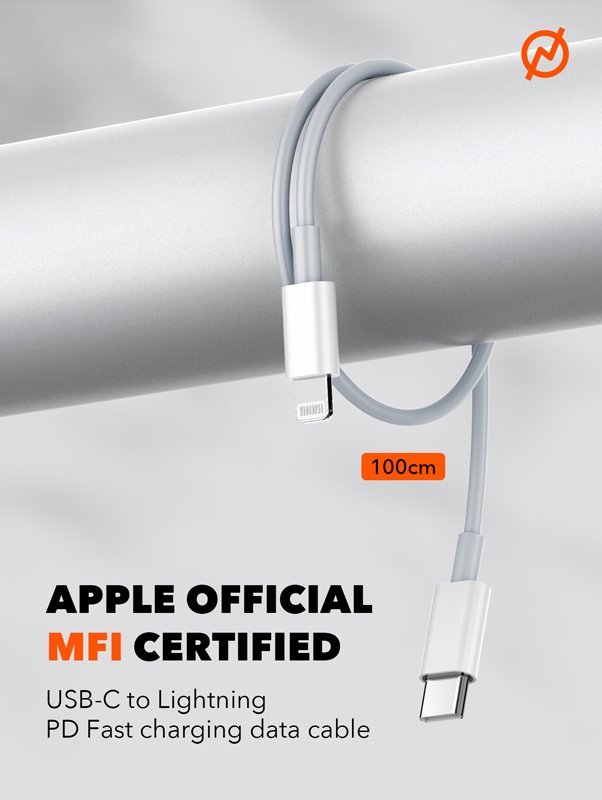 LDNIO φορτιστής τοίχου A2528M με καλώδιο, 2x USB-C, 35W, MFi, λευκό - Image 5