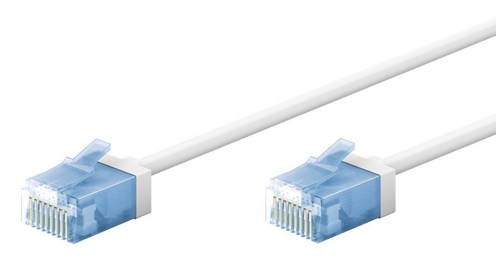 GOOBAY καλώδιο δικτύου 74300, CAT 6A U/UTP, ultra slim, copper, 500MHz, 7.5m, λευκό