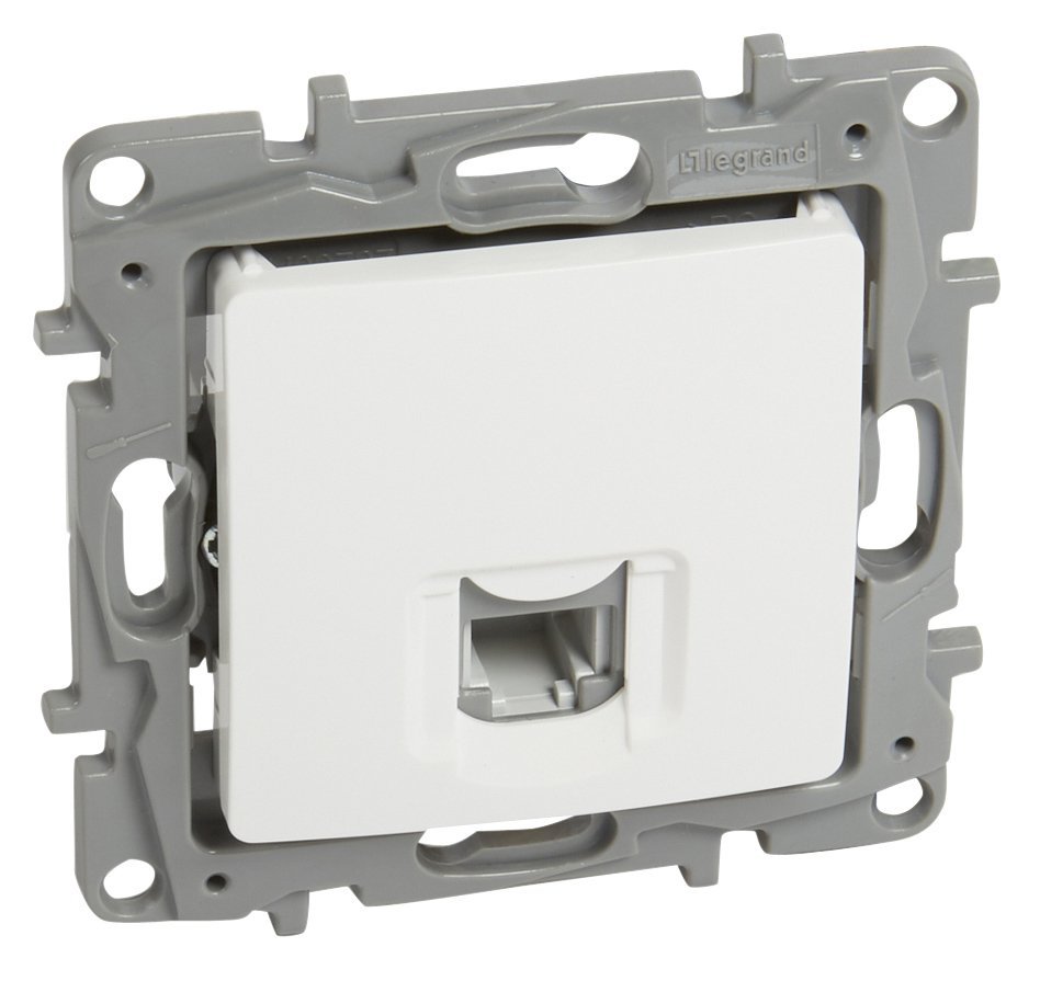 LEGRAND πρίζα RJ11 764569, λευκή