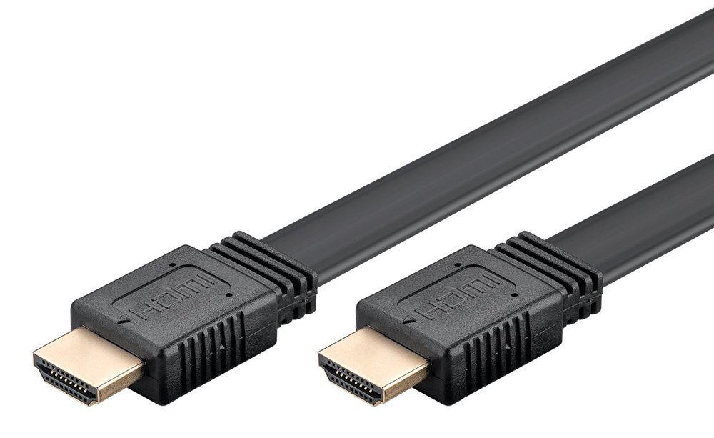 GOOBAY καλώδιο HDMI με Ethernet, flat, 8K/60Hz, 48 Gbps, 2m, μαύρο