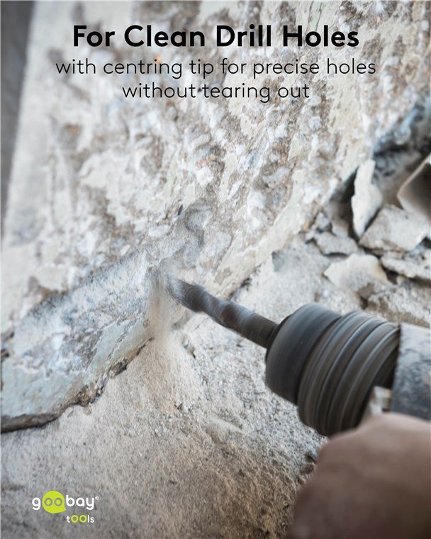 GOOBAY σετ τρυπάνια 77848 για μέταλλο/τοίχο, HSS/χάλυβας άνθρακα + YG8, 3–10mm/1.5-6mm, κυλινδρικό, 17τμχ - Image 5