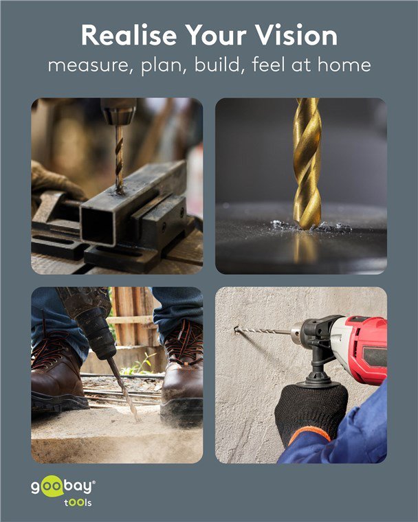 GOOBAY σετ τρυπάνια 77848 για μέταλλο/τοίχο, HSS/χάλυβας άνθρακα + YG8, 3–10mm/1.5-6mm, κυλινδρικό, 17τμχ - Image 6