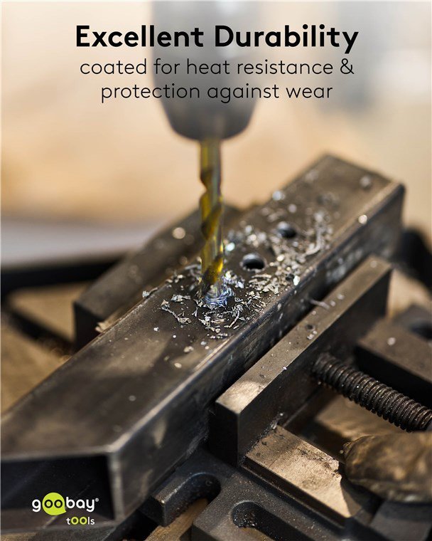 GOOBAY σετ τρυπάνια 77850 για μέταλλο, HSS, 1.5-10mm, κυλινδρικό, 15τμχ - Image 4