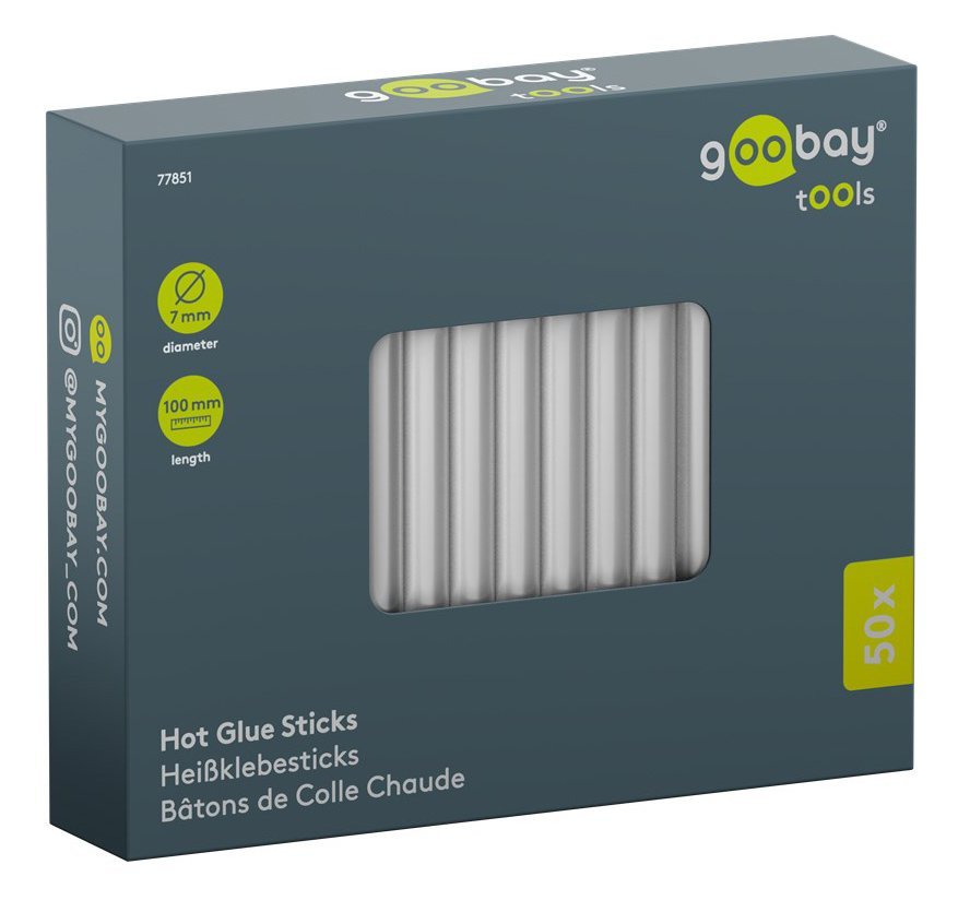 GOOBAY ράβδοι σιλικόνης 77851, Φ7mm x 100mm, διάφανο, 50τμχ - Image 8