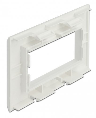 DELOCK module βάση πρίζας Easy 45 81316, 130 x 80 mm, λευκό - Image 3