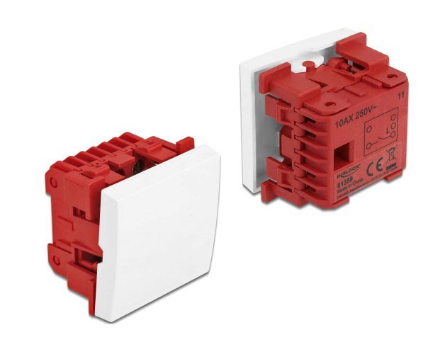 DELOCK module διακόπτης Easy 45 81359, μονός, 1-pole, 1-way, λευκός