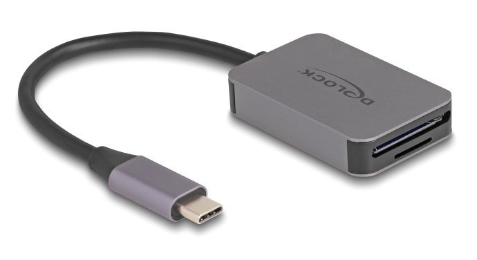 DELOCK card reader 91009 για SD & micro SD, USB-C, 5 Gbps, γκρι
