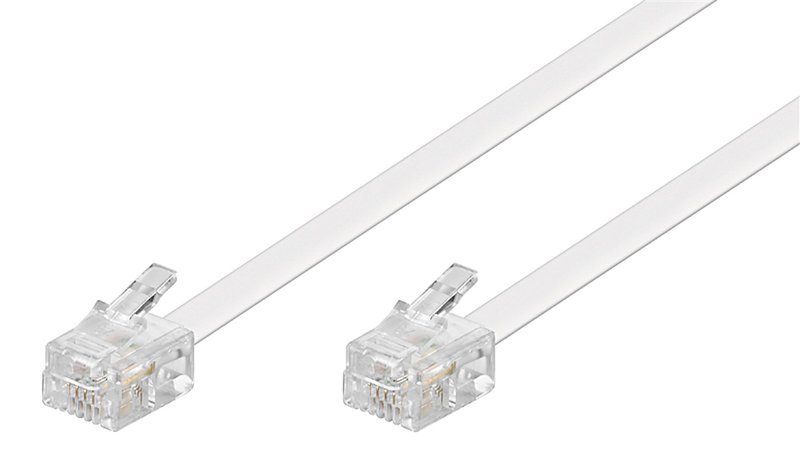 GOOBAY καλώδιο τηλεφώνου 93065, RJ11 6P4C, CCA, 15m, λευκό
