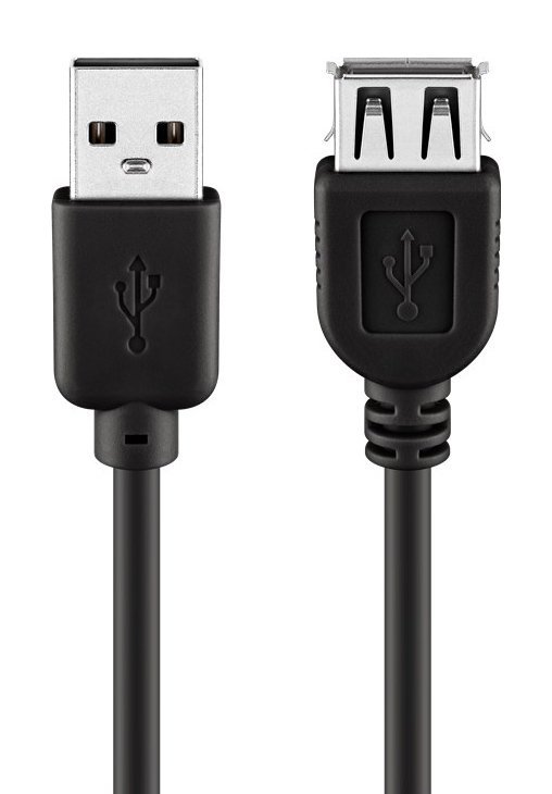 GOOBAY καλώδιο προέκτασης USB 93600, αρσενικό σε θηλυκό, 3m, μαύρο