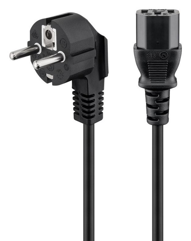 GOOBAY καλώδιο τροφοδοσίας 95142, 3G 1.00mm², 3m, μαύρο