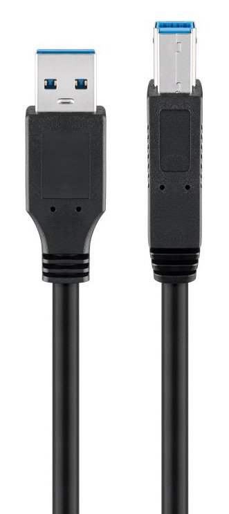 GOOBAY καλώδιο USB 3.0 σε USB Type B 95721, 0.25m, 5Gbps, μαύρο