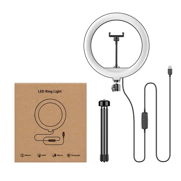 APEXEL φωτιστικό δαχτυλίδι LED APL-FL10JJ13Y με μίνι τρίποδα, Φ26cm - Image 7