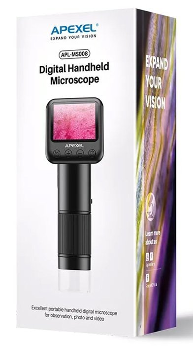 APEXEL ψηφιακό μικροσκόπιο APL-MS008, 400x-800x, LED, 720p/2MP - Image 9