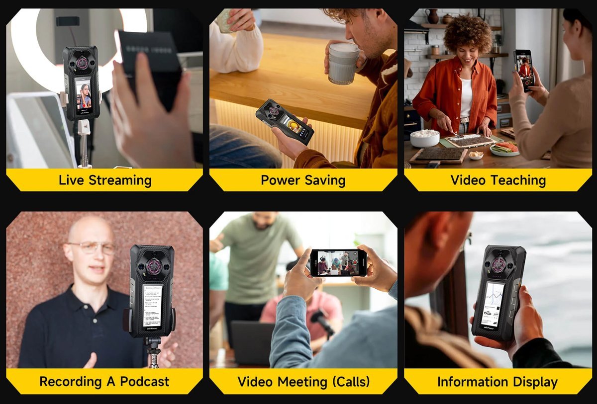 ULEFONE smartphone Armor 30 Pro, 6.95" & 3.4", 16/512GB, 5G, 12800mAh, IP68/IP69K, μαύρο - Image 11