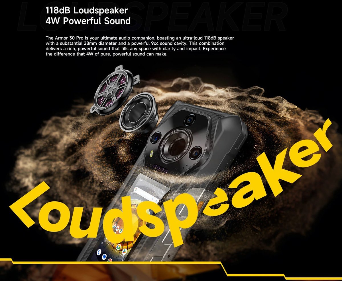 ULEFONE smartphone Armor 30 Pro, 6.95" & 3.4", 16/512GB, 5G, 12800mAh, IP68/IP69K, μαύρο - Image 13