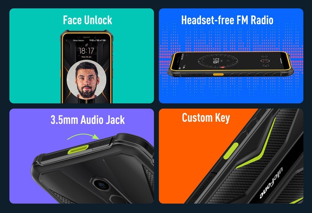 ULEFONE smartphone Armor X12 Pro, 5.45", 4/64GB, 4860mAh, IP68/IP69K, μαύρο - Image 4